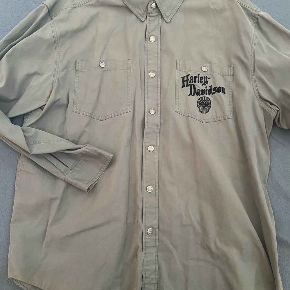 Harley-Davidson Men's Gray Shirt